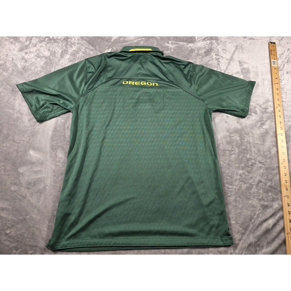 Oregon Ducks Nike Men's Dri Fit Polo Short Sleeve Shirt Spell Out Logo Sz Medium
